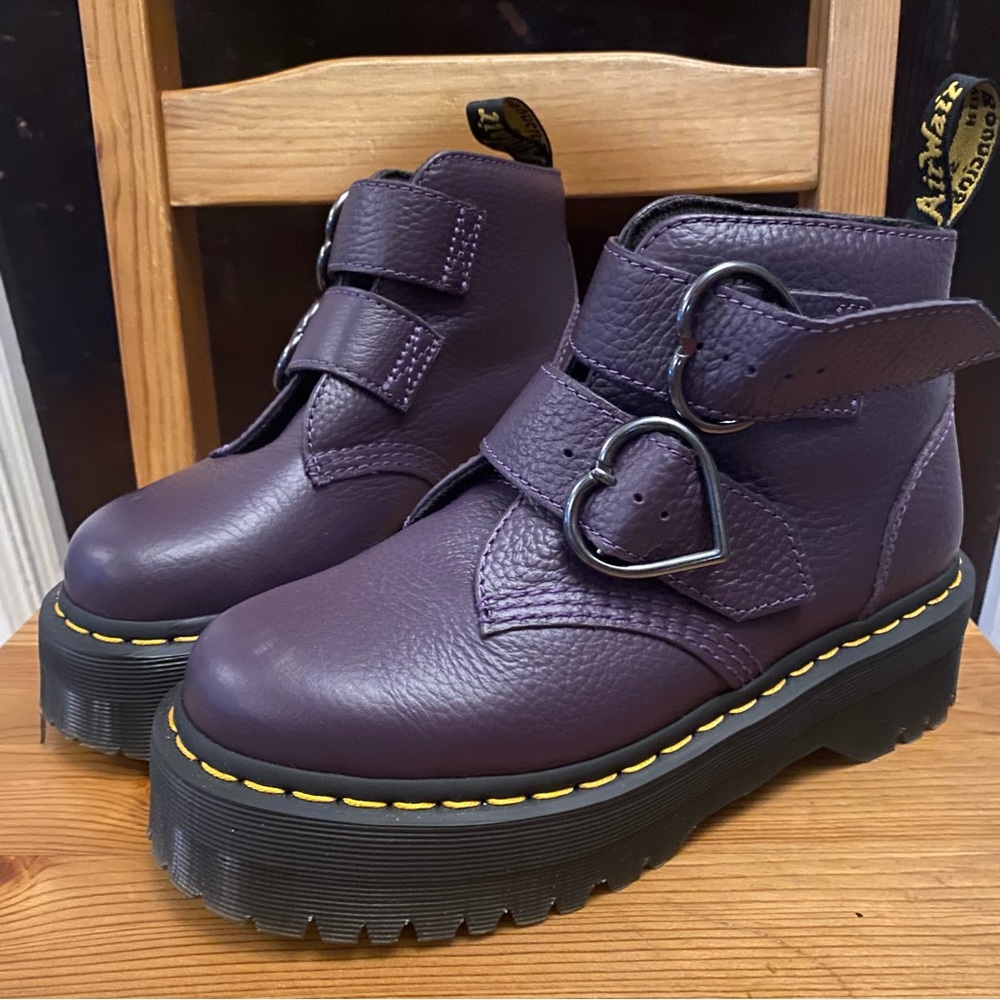 Dr. Marten Devon Heart Buckle Boots